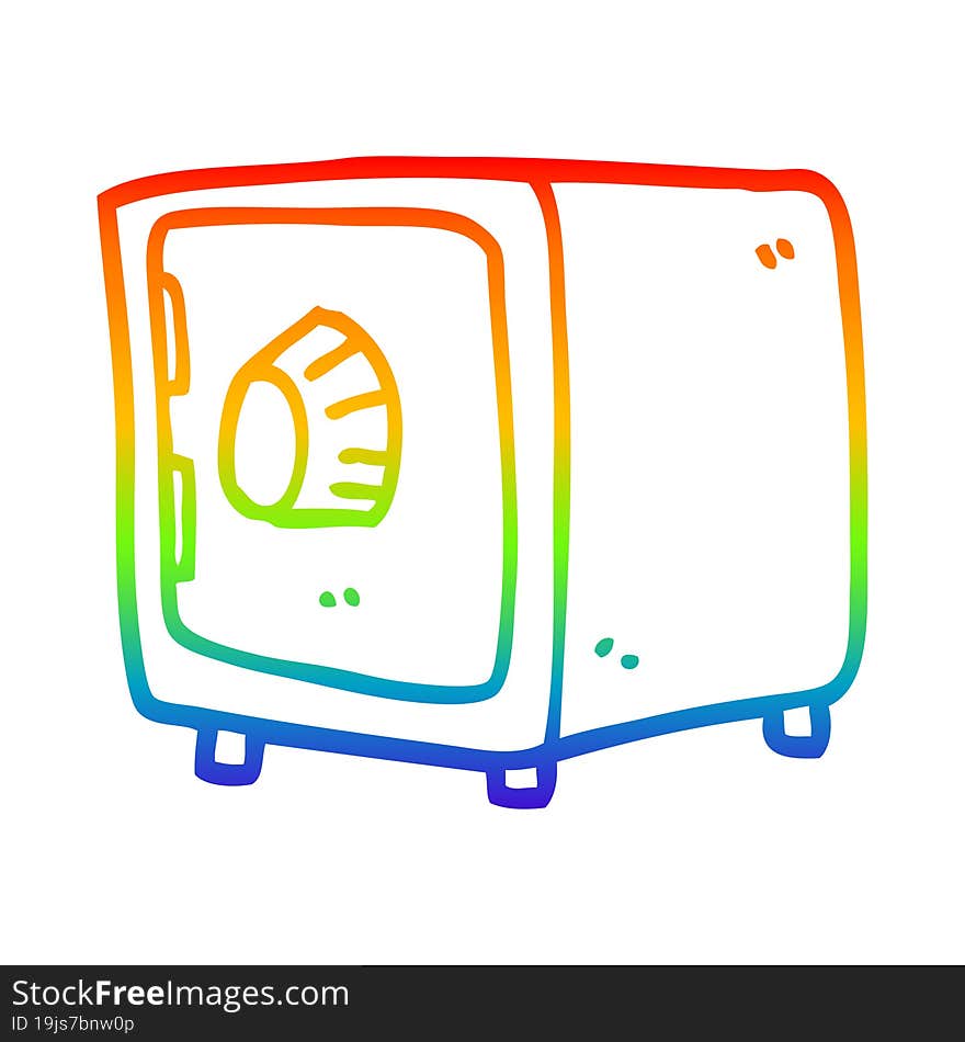 rainbow gradient line drawing cartoon safe