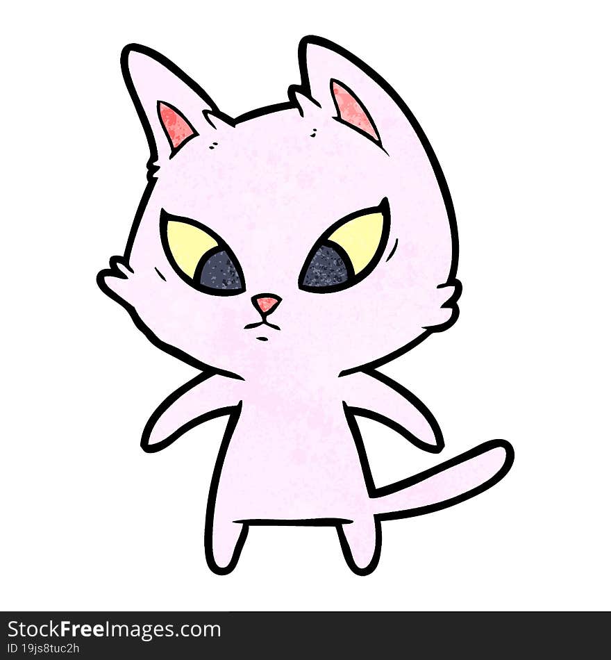 confused cartoon cat. confused cartoon cat