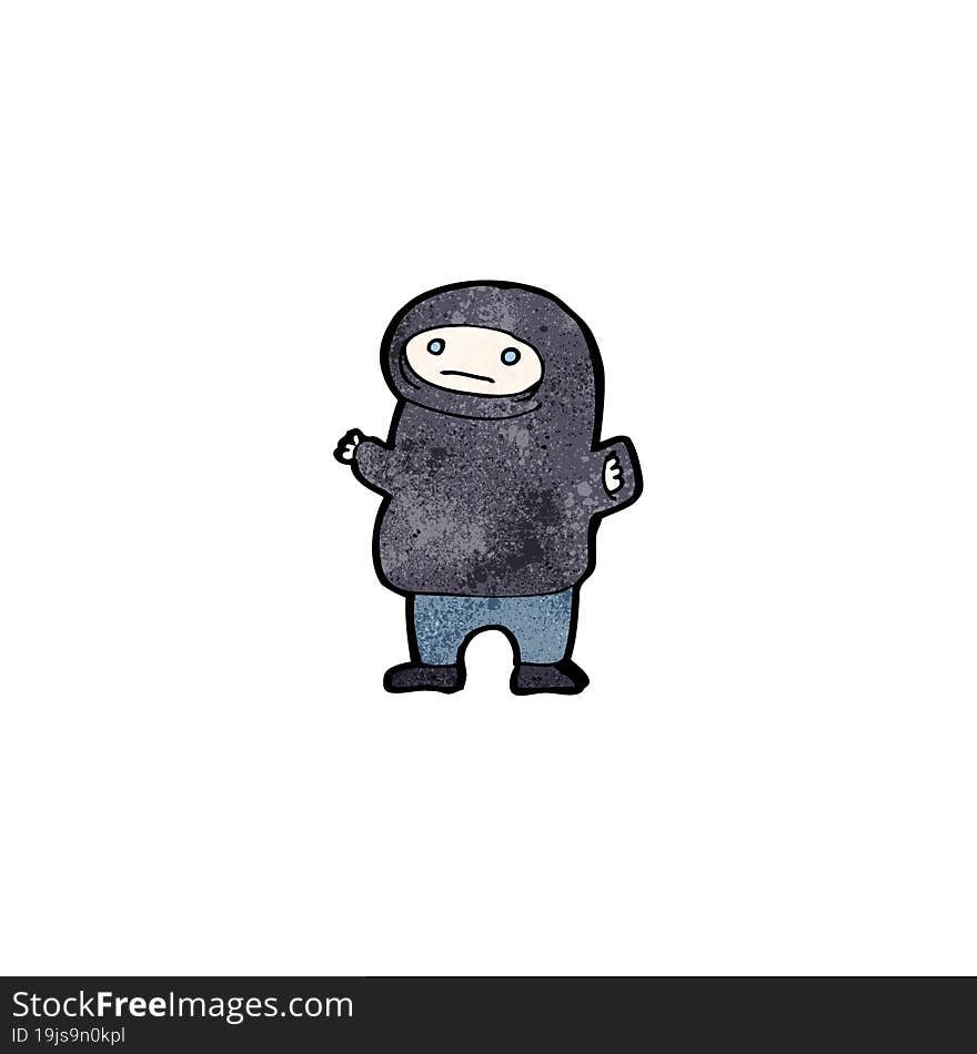 cartoon boy in hooded sweatshirt