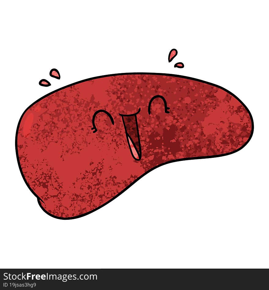 cartoon healthy liver. cartoon healthy liver