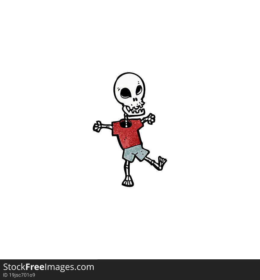 cartoon funny skeleton