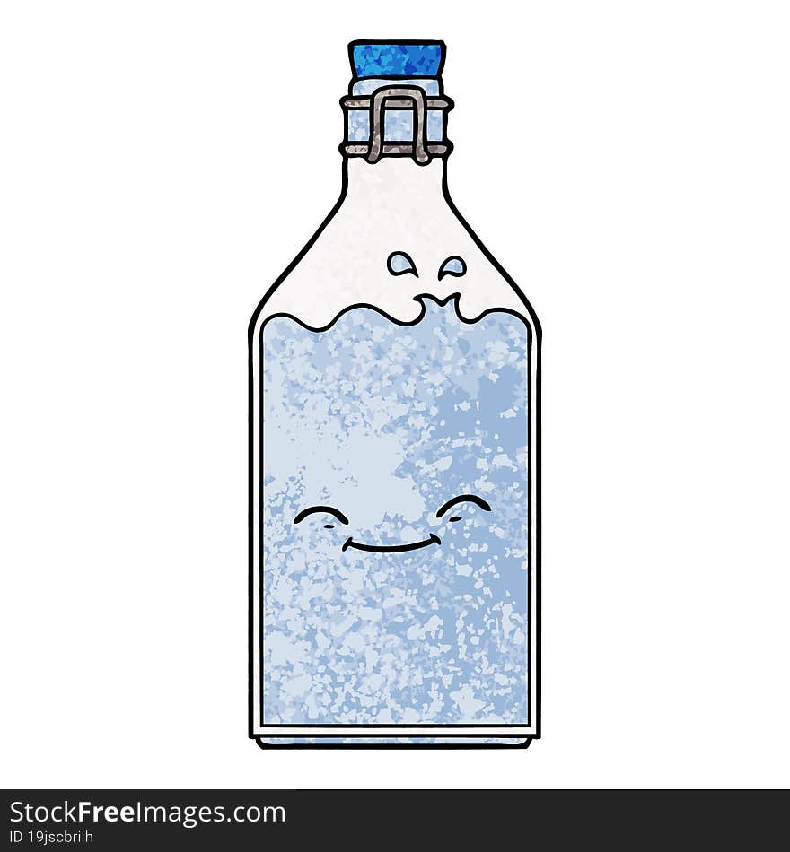 cartoon old water bottle. cartoon old water bottle