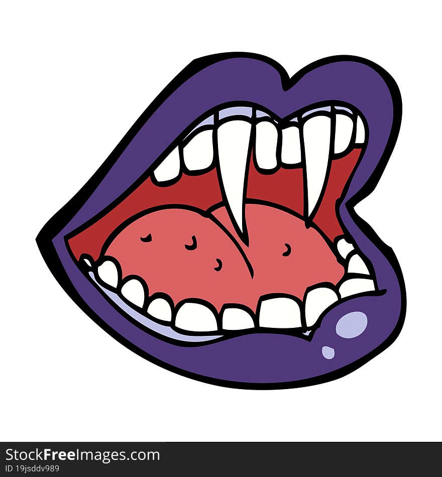 cartoon vampire mouth