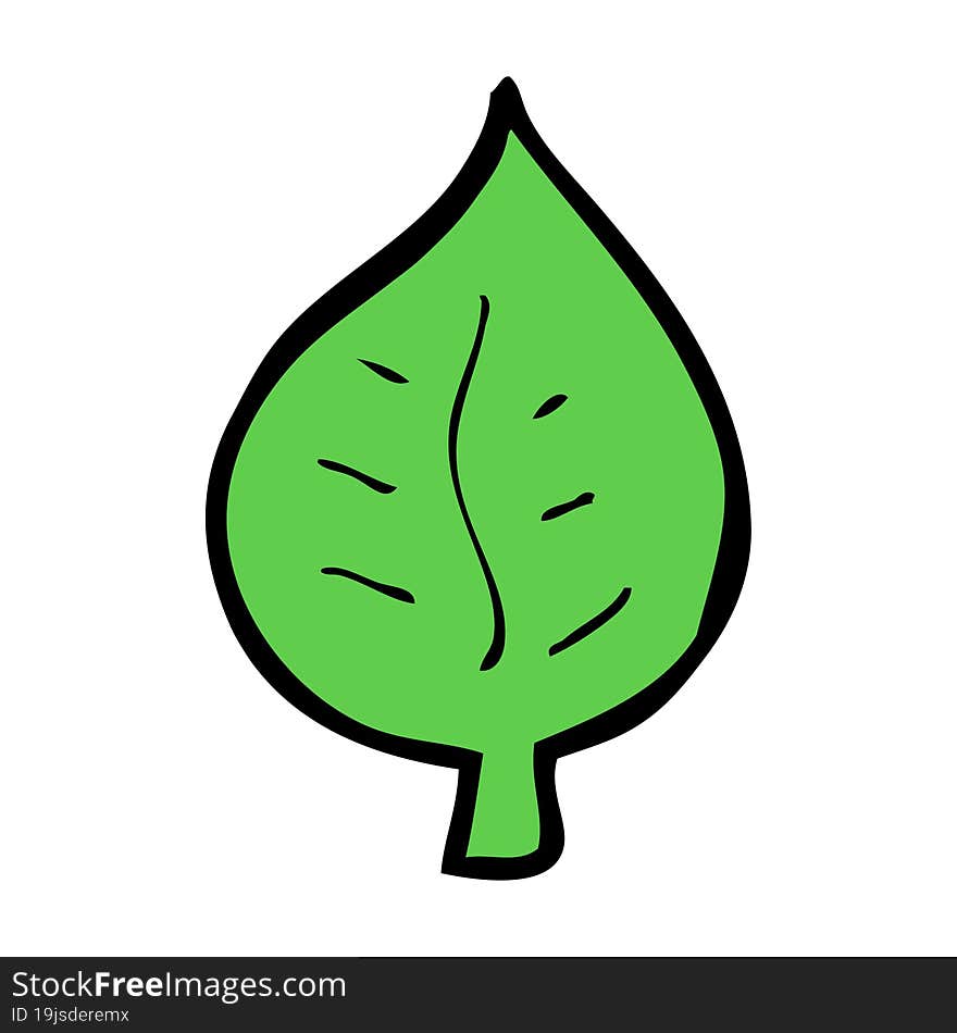 Cartoon Leaf Symbol