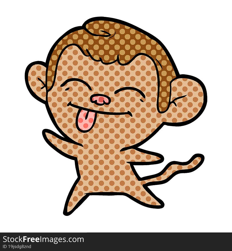 funny cartoon monkey. funny cartoon monkey