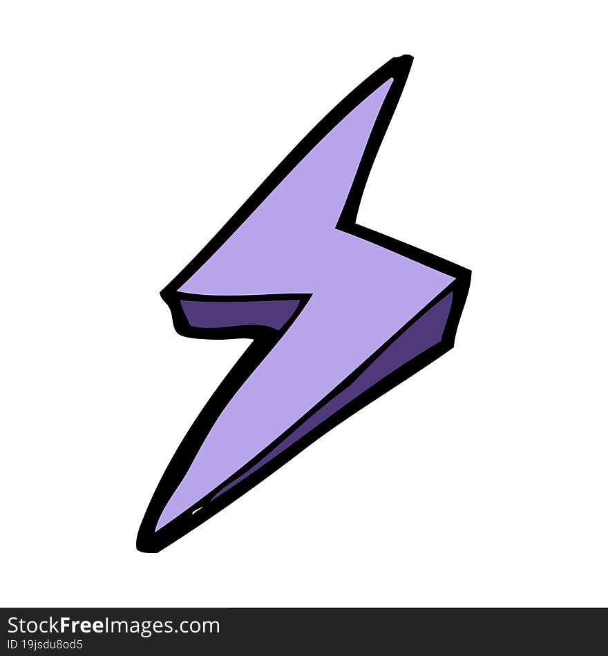 cartoon lightning bolt symbol