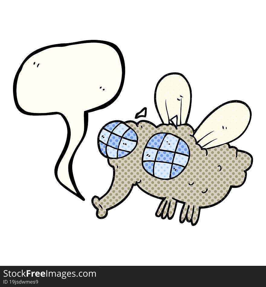 comic book speech bubble cartoon fly