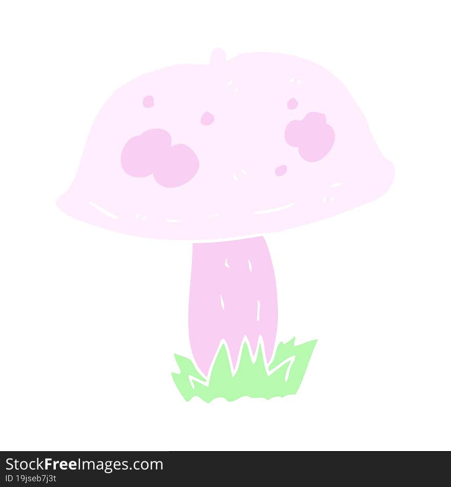 flat color illustration of mushroom. flat color illustration of mushroom