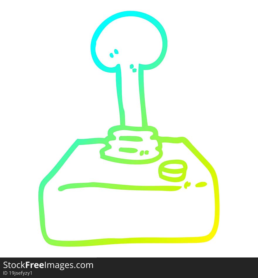 cold gradient line drawing cartoon joystick