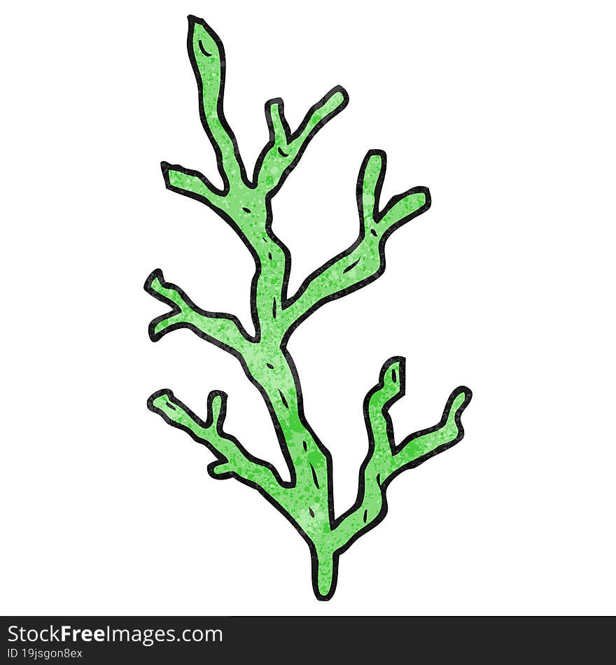 freehand textured cartoon seaweed