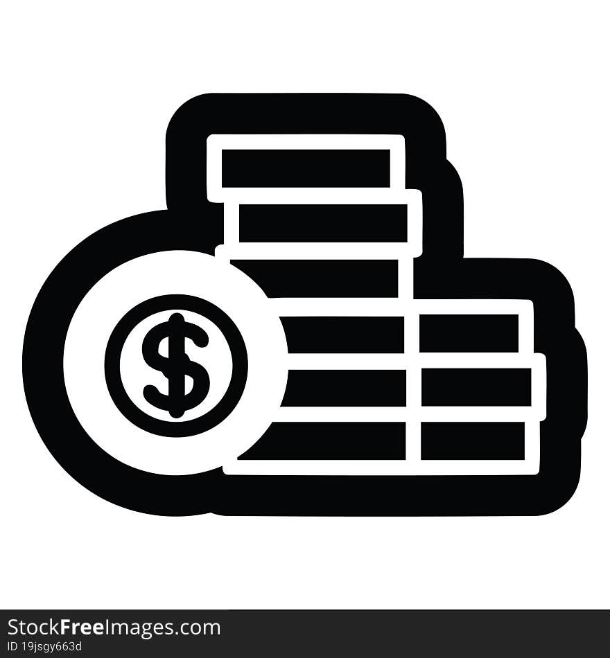 stacked money icon symbol