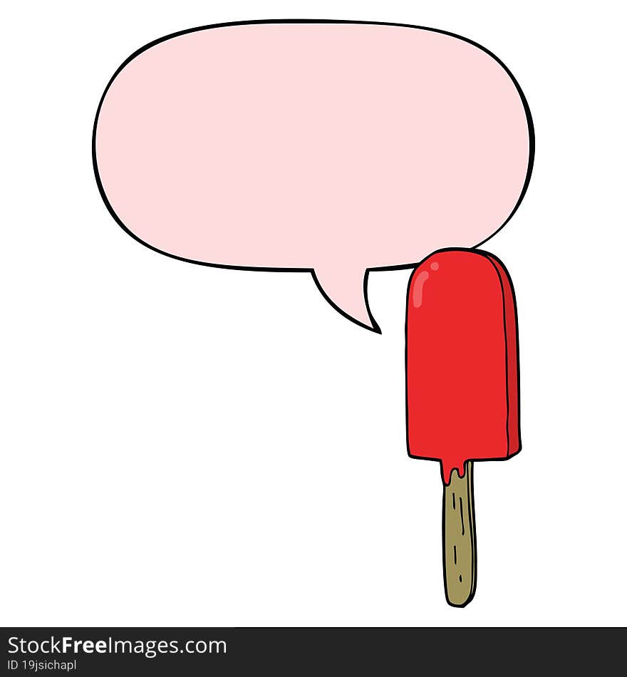 cartoon lollipop and speech bubble