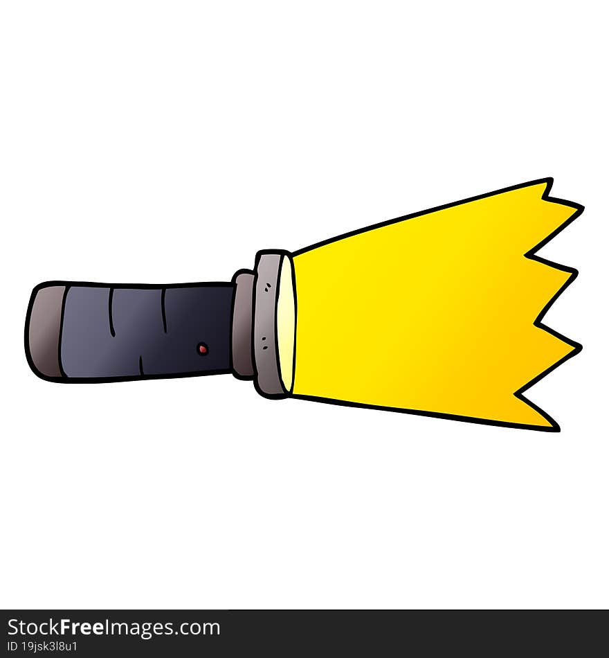 cartoon doodle lit torch