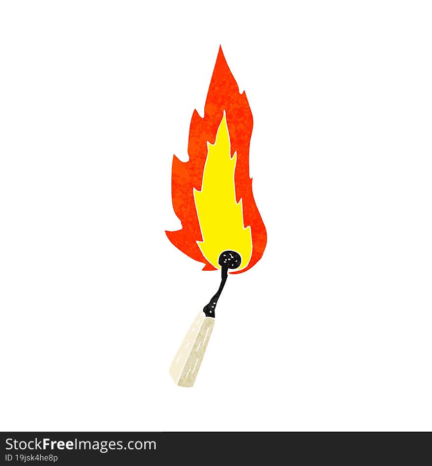 cartoon burning match