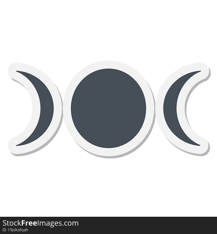 Moon Phase Symbol Sticker