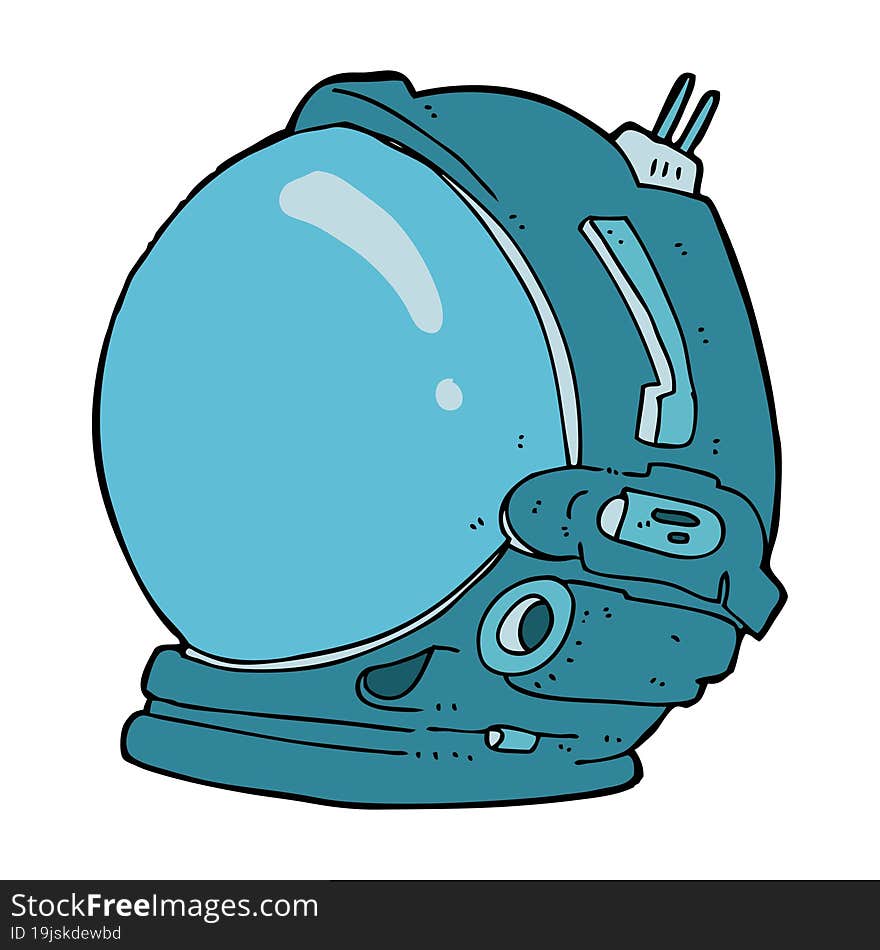 Cartoon Astronaut Helmet