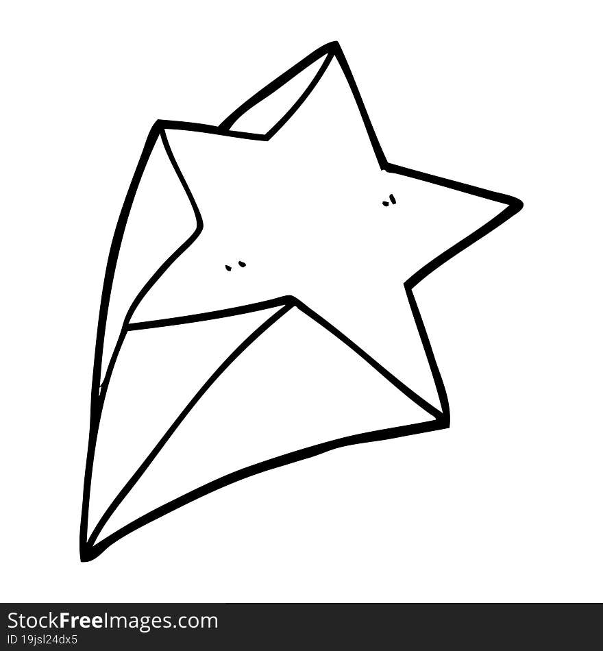 Line Drawing Cartoon Stars