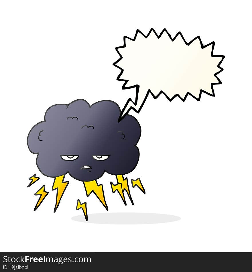 speech bubble cartoon thundercloud