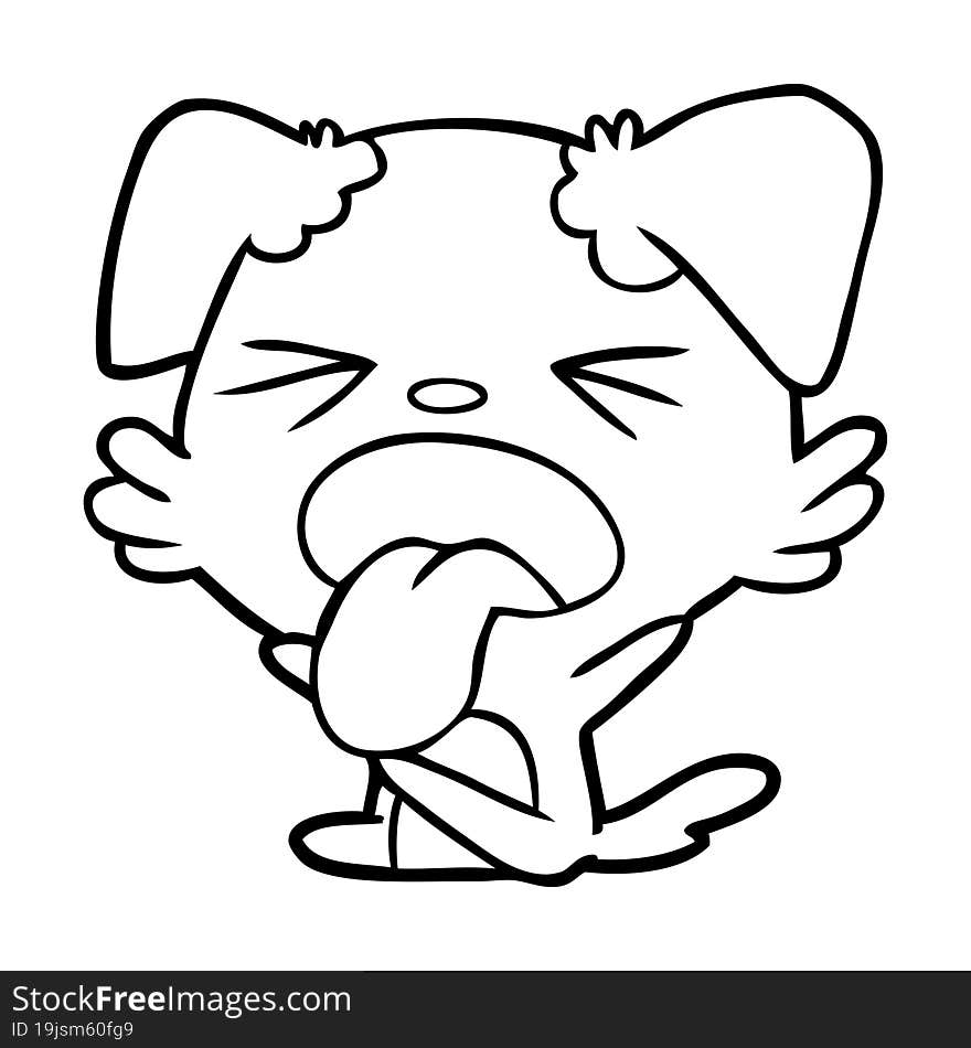 cartoon dog throwing tantrum. cartoon dog throwing tantrum