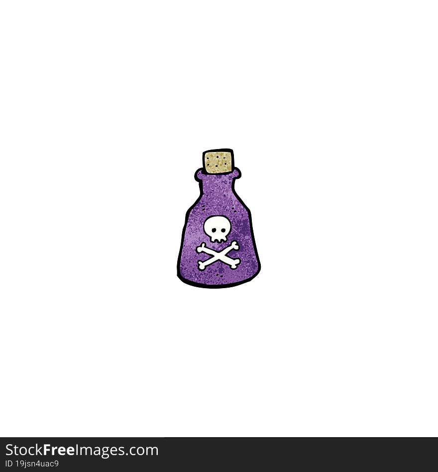 cartoon poison bottle