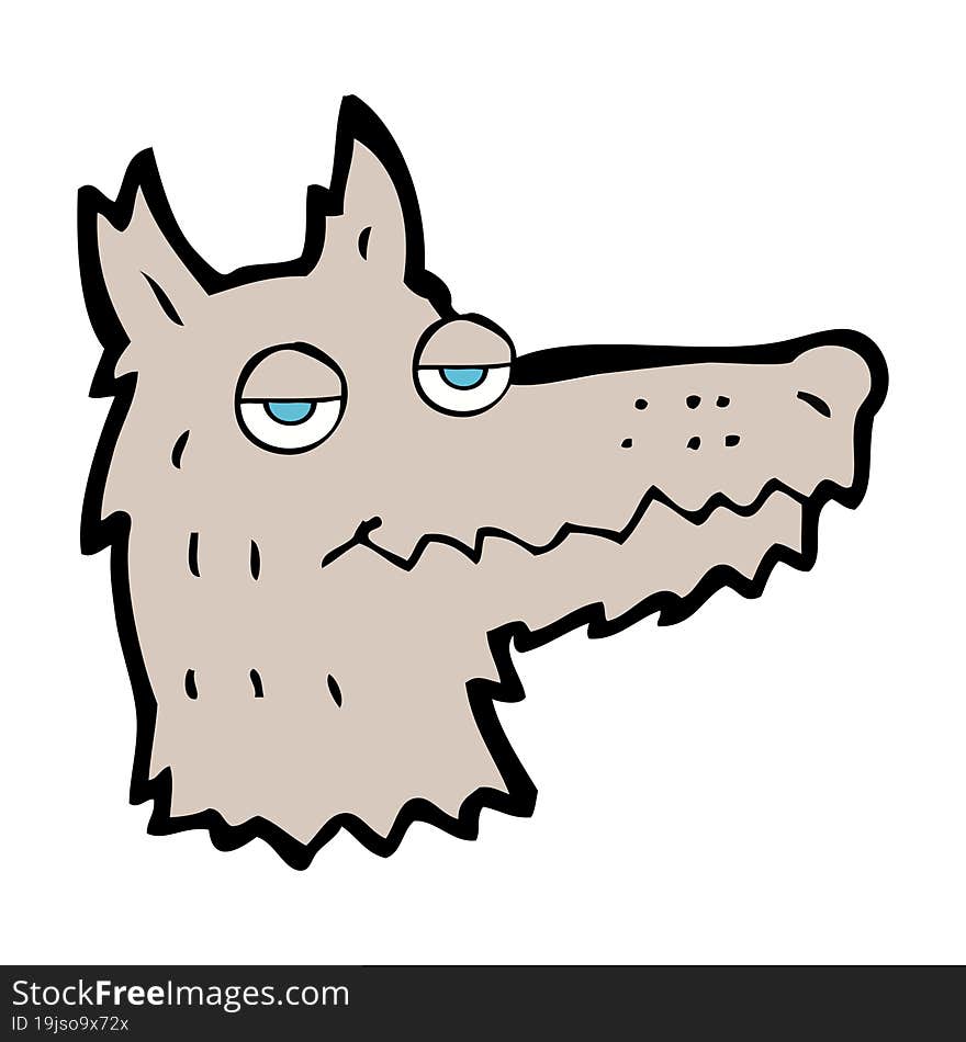 cartoon wolf head