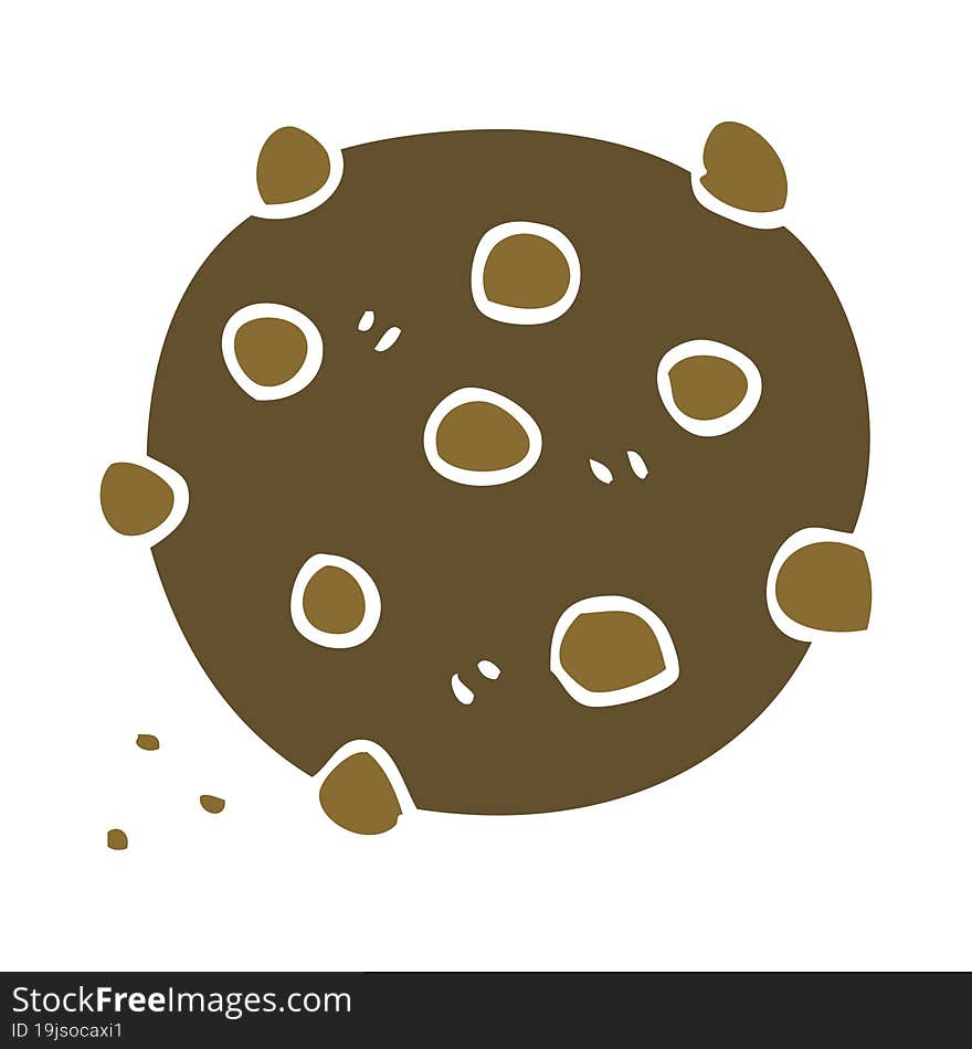 Cartoon Doodle Chocolate Chip Cookie