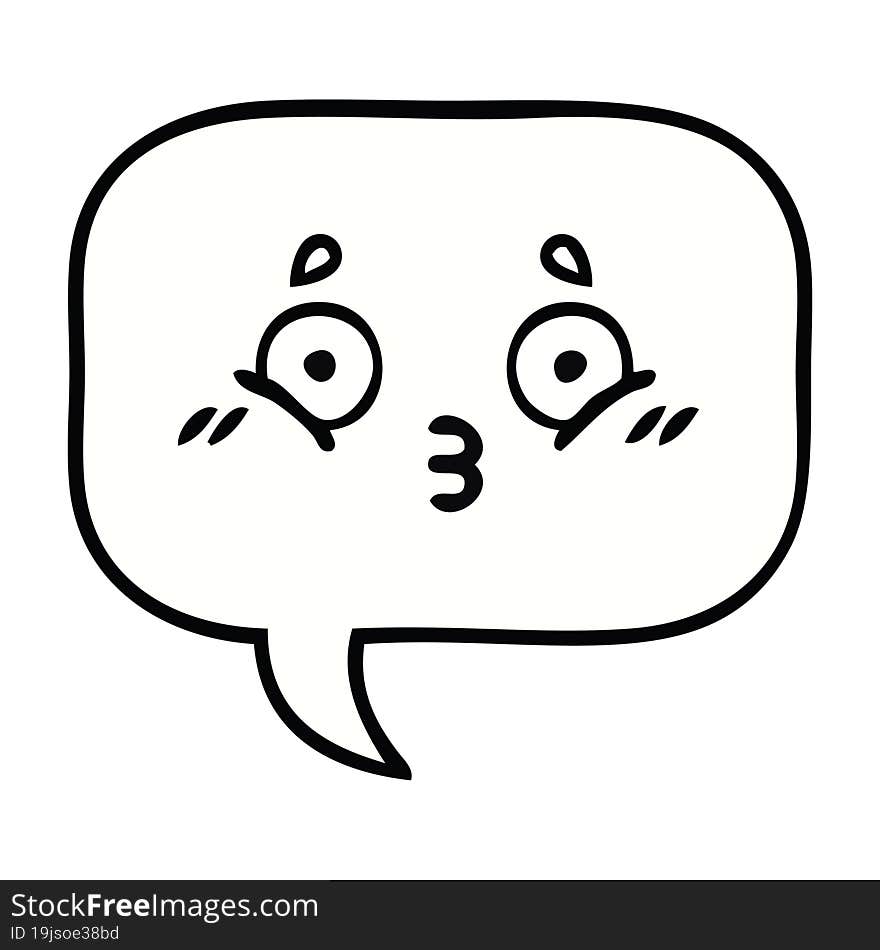 Cute Cartoon Speech Bubble