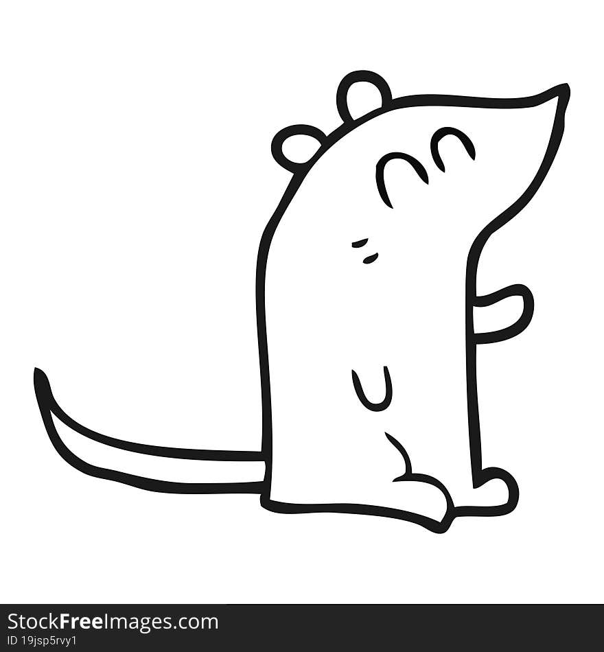 black and white cartoon mouse