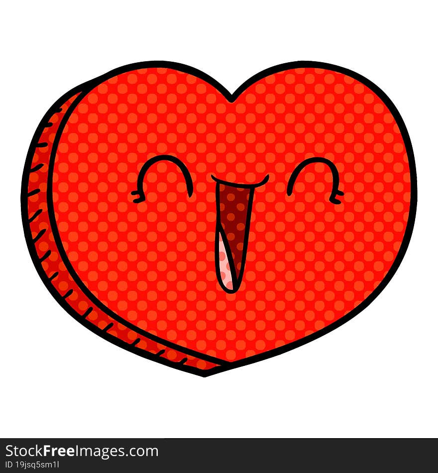 cartoon love heart. cartoon love heart