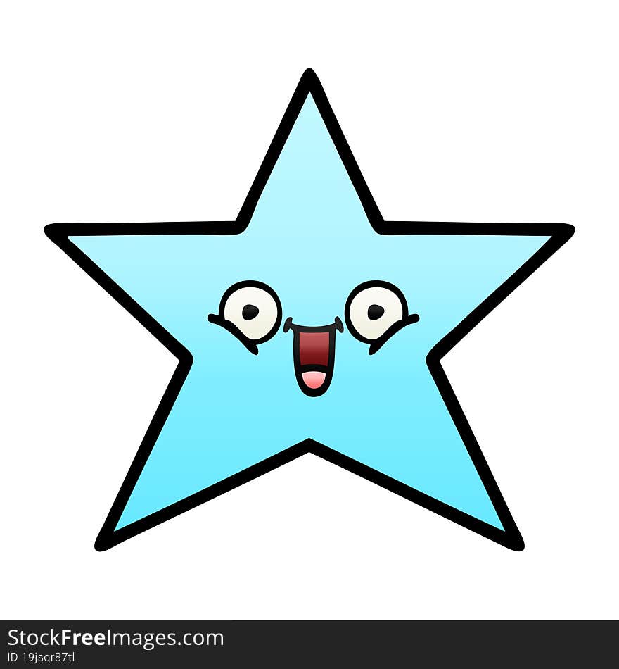 Gradient Shaded Cartoon Star Fish