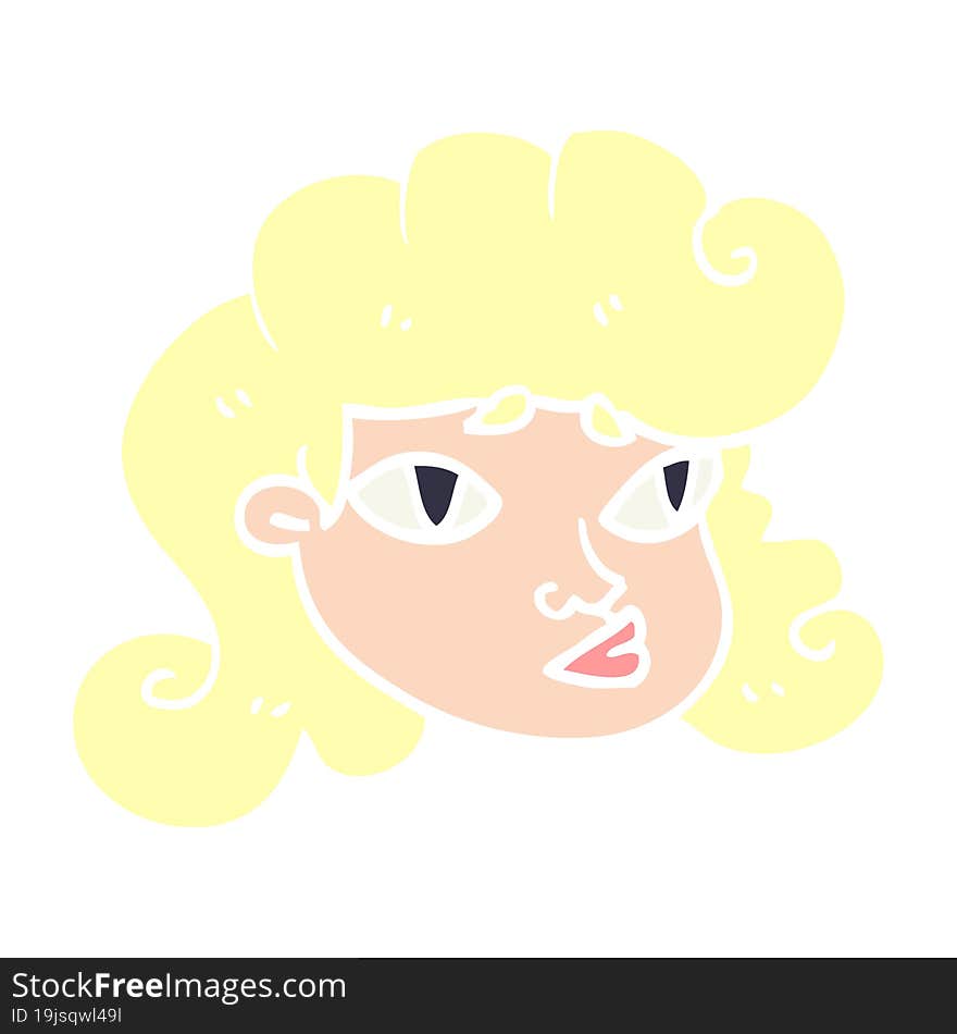 cartoon doodle blond girls face