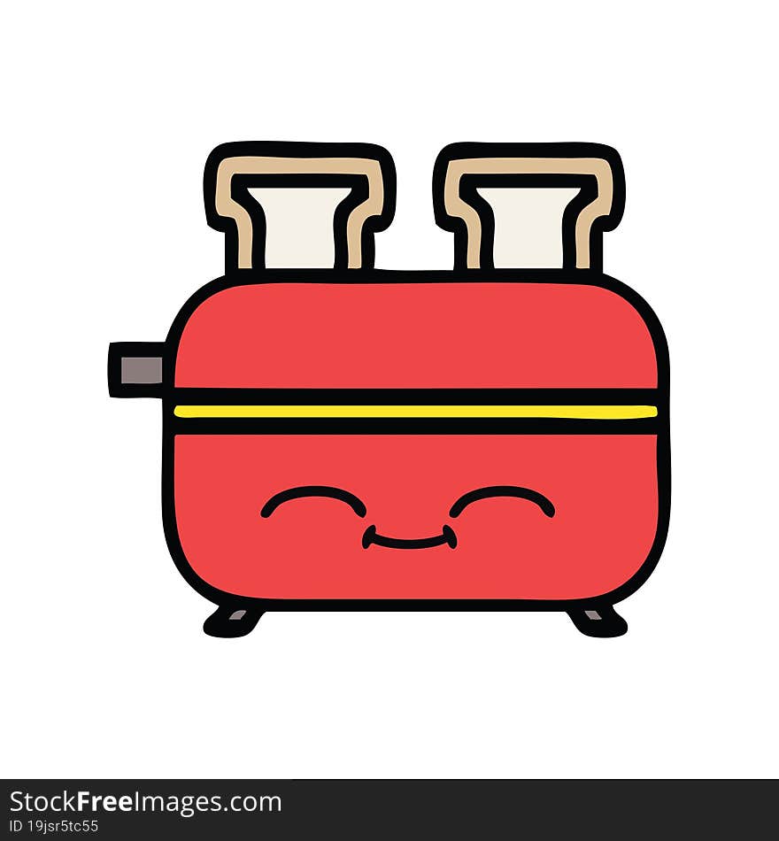 cute cartoon of a of a toaster. cute cartoon of a of a toaster