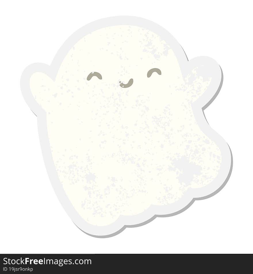 halloween ghost grunge sticker