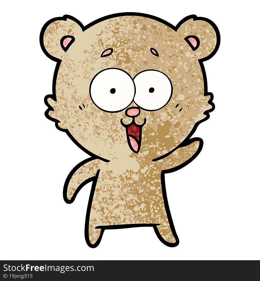 laughing teddy  bear cartoon. laughing teddy  bear cartoon