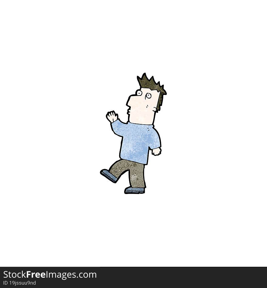 Cartoon Waving Man