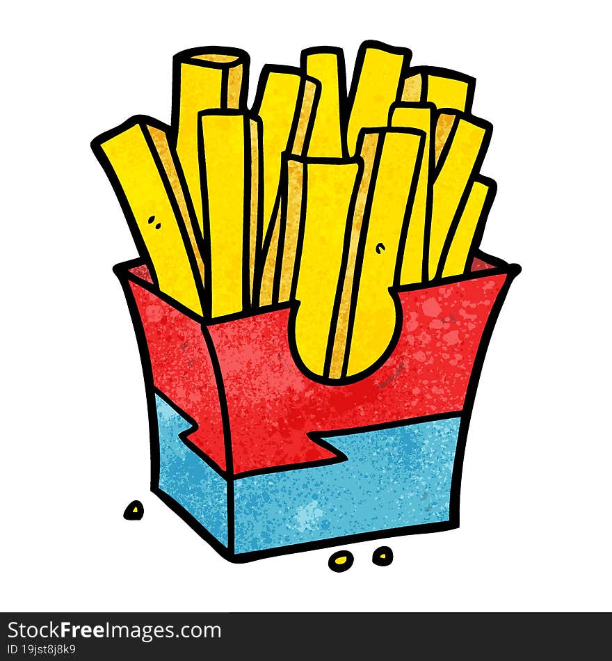 cartoon junk food fries. cartoon junk food fries