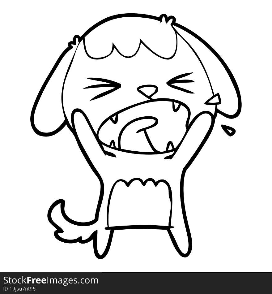 cute cartoon dog barking. cute cartoon dog barking