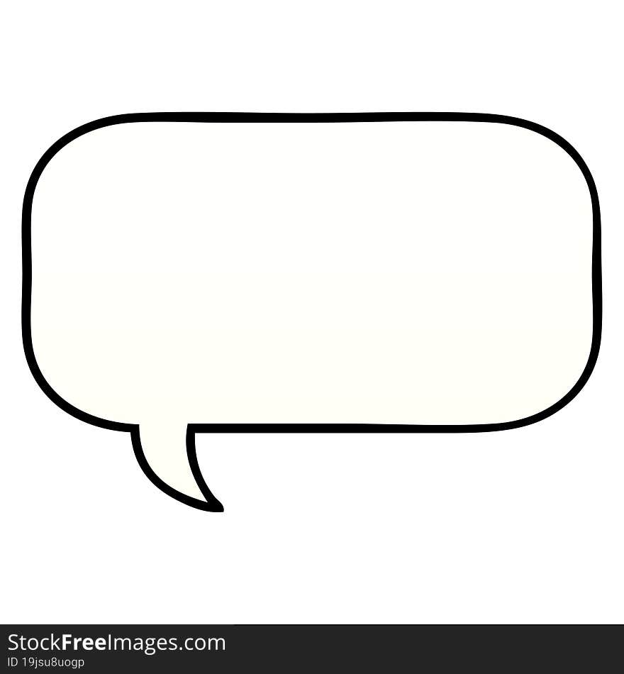 gradient shaded cartoon speech bubble