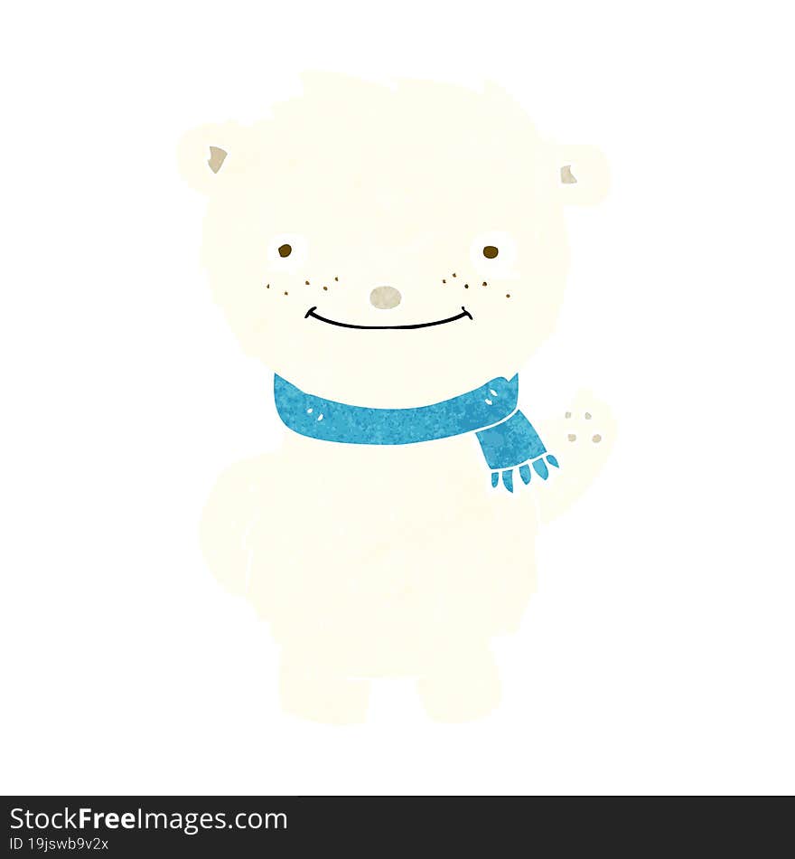 cartoon cute polar bear