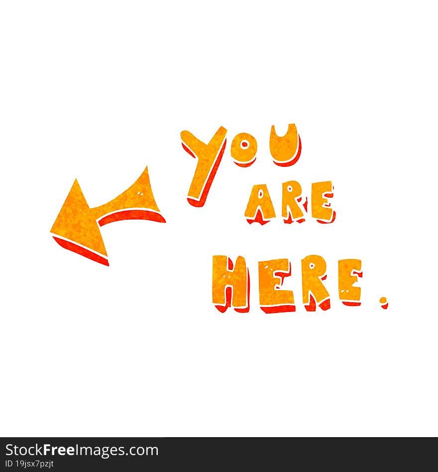 cartoon you are here sign