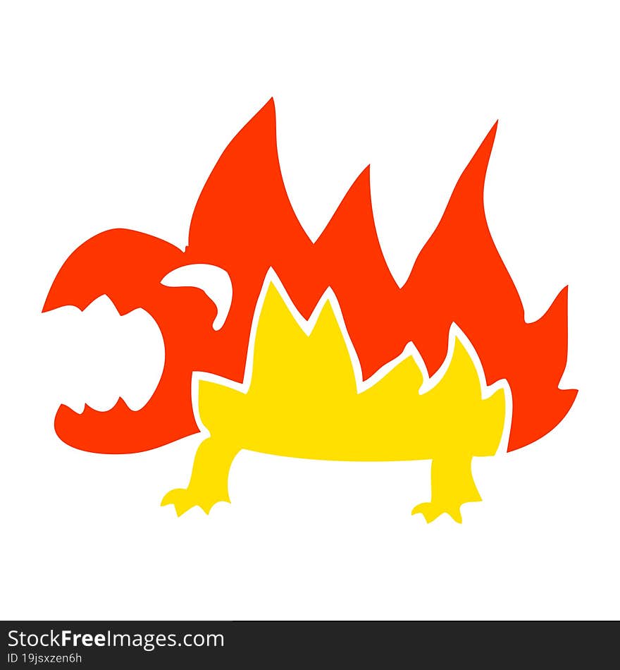 cartoon doodle fire demon