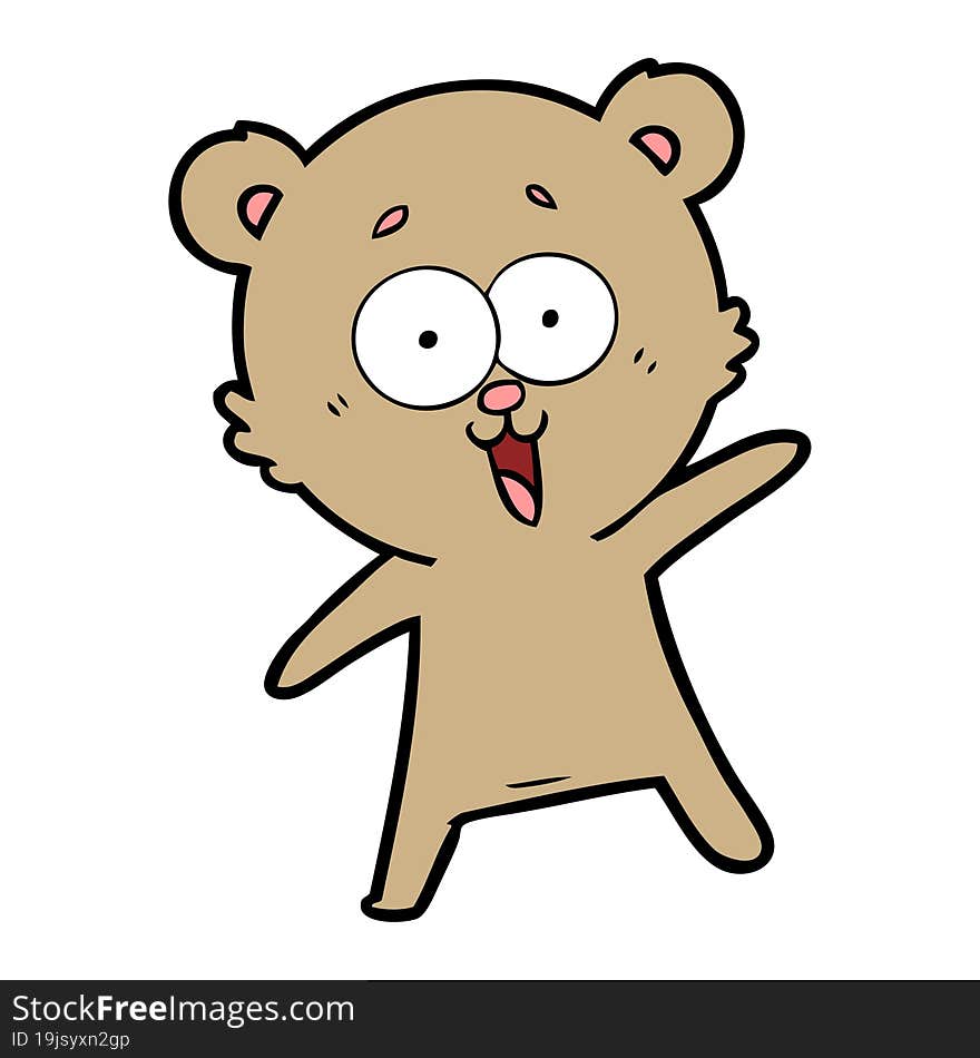 laughing teddy  bear cartoon. laughing teddy  bear cartoon