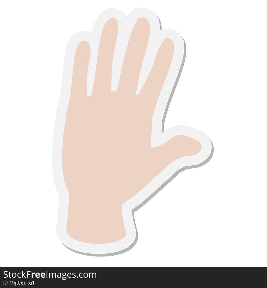 Waving Hand Sticker