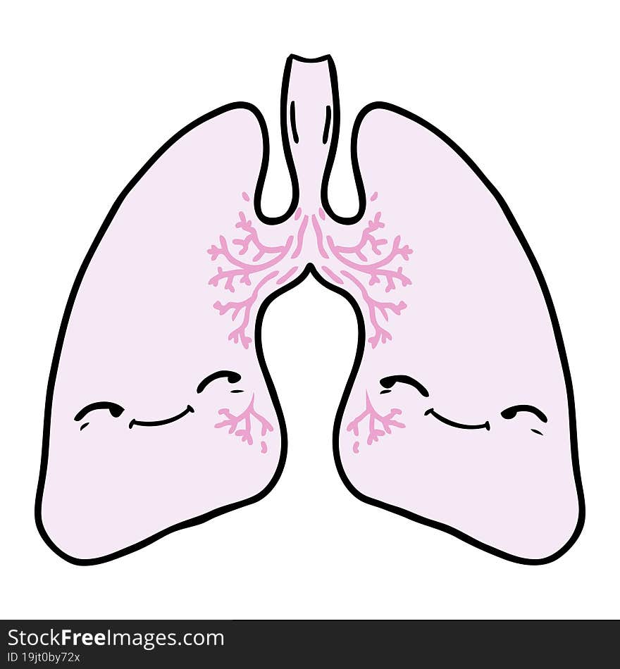 cartoon lungs. cartoon lungs