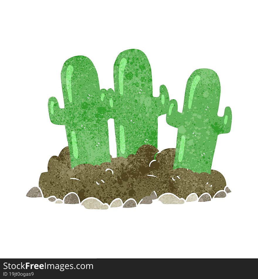 retro cartoon cactus