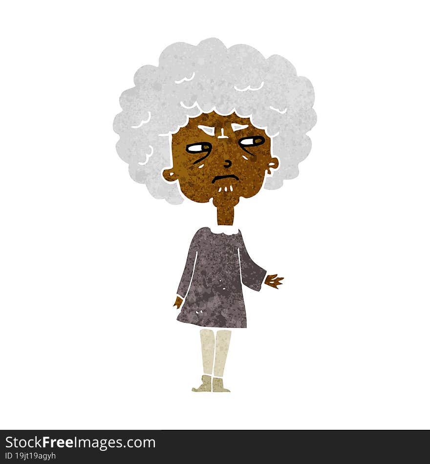 cartoon old lady