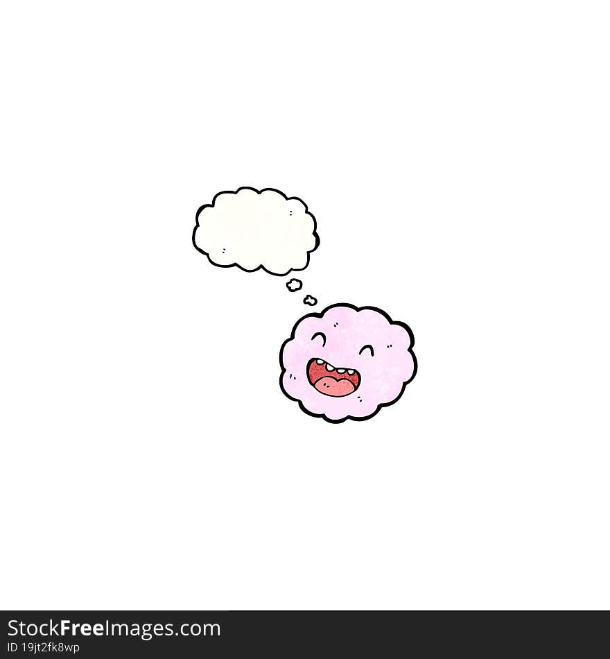 cartoon cloud with face