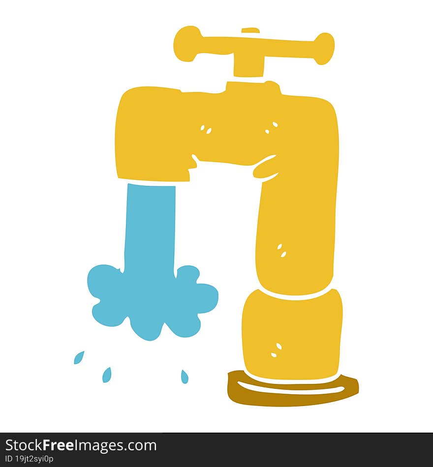 cartoon doodle pouring faucet