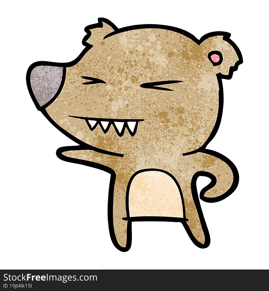 angry bear cartoon. angry bear cartoon