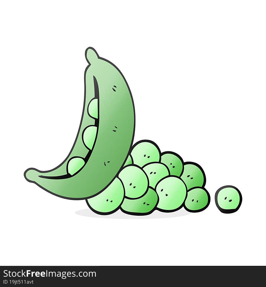 cartoon peas in pod